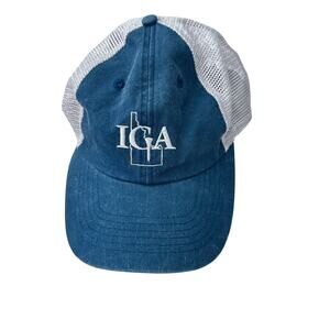 Imperial IGA blue Golf Hat - Adjustable Kids Trucker Hat